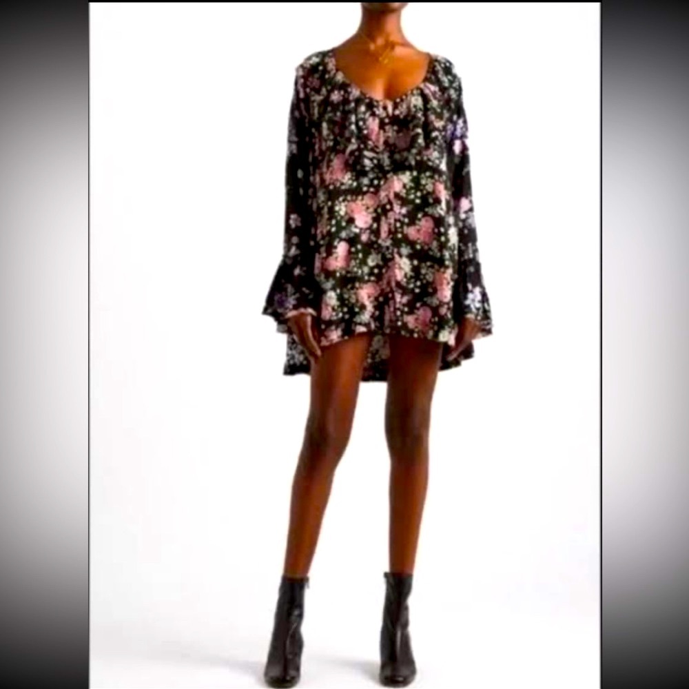 NWT Free People Loretta floral top/dress/tunic -Size S/P